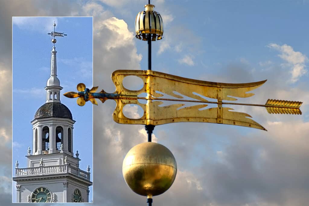 The weathervane atop Philadelphia's Independence Hall