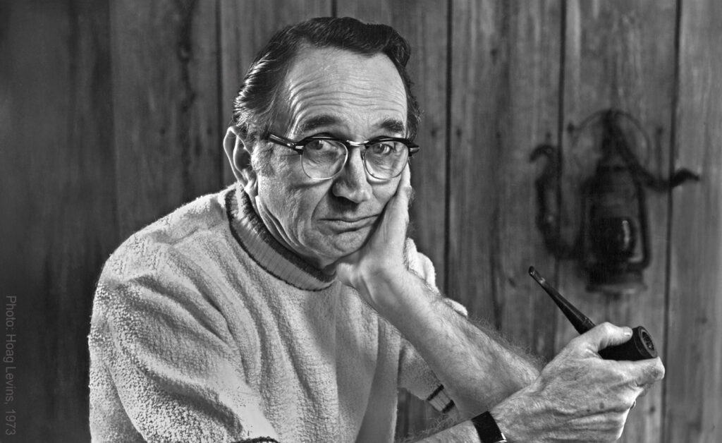 A portrait of photographer James A. Warner taken in his photo studio in Forest Hill, Md, in 1973 by Hoag Levins